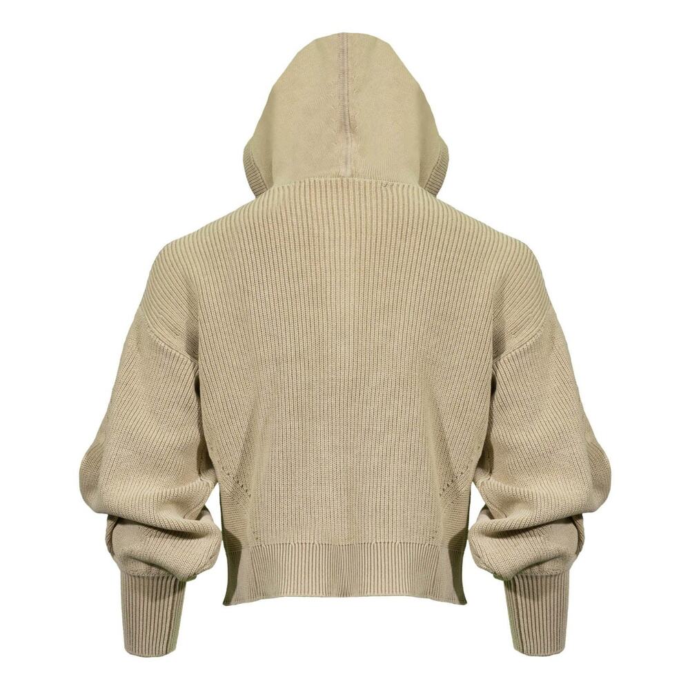 Veronica Beard Ursina Sweater Hoodie Pullover Sweatshirt Cream 100% Cotton Knit - Picture 12 of 16
